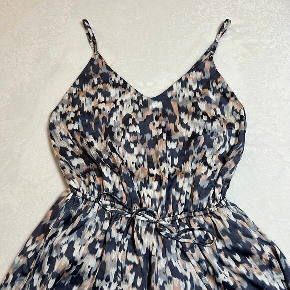 Women's Sleeveless V-Neck Printed Wide Leg Jumpsuit Size XXS Party Feminine - Picture 3 of 4